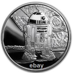 2016 Niue New Zealand Disney Star Wars Classic R2-D2 1 oz Silver Box COA