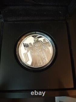 2016 Nz /niue Mint Darth Vader 1 Oz Pure Silver $2 Coin Sold Out Coa Box