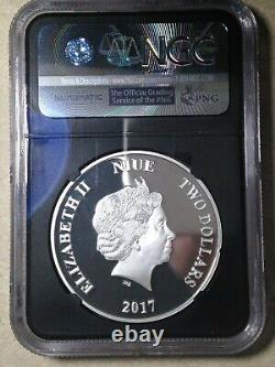 2017 Black Core NGC PF69 Niue Disney Star Wars Classic Luke Skywalker