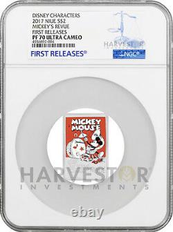 2017 DISNEY POSTER COIN MICKEYS REVUE NGC PF70 FIRST RELEASES WithOGP