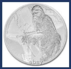2017 Niue Disney Star Wars Classic Chewbacca 1oz Silver COA Mint Package