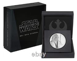 2017 Niue New Zealand Disney Star Wars Classic Obi Wan Kenobi 1oz Silver COA