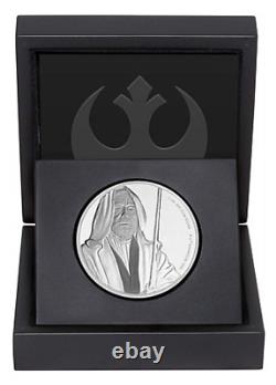 2017 Niue New Zealand Disney Star Wars Classic Obi Wan Kenobi 1oz Silver COA