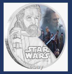 2017 Niue New Zealand Disney Star Wars The Last Jedi Luke Skywalker 1 oz Silver