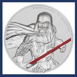 2017 Niue Star Wars 2oz $5 UHR Darth Vader Box COA Original Packaging