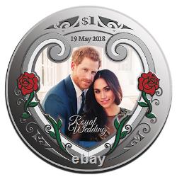 2018 1 OZ Silver Proof Coin- Royal Wedding Prince Harry and Meghan MARKLE