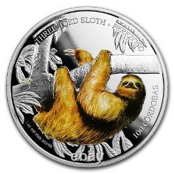 2018 1 OZ Silver Proof Coin Wildlife Three Toed Sloth Coin