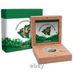 2018 Nicaragua $100 Three-Toed Sloth New Zealand Mint