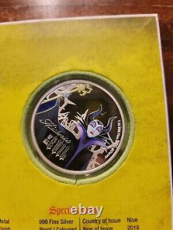 2018 Niue 1 oz Silver Proof Coin Disney Villains Maleficent