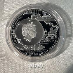 2018 Niue 1oz Silver Proof, Jules Verne ALBATROSS AIRSHIP