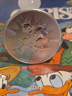 2018 Niue $2 Disney Scrooge McDuck 1 oz Silver Officially Licensed Mintage 250k