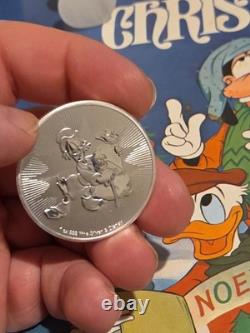2018 Niue $2 Disney Scrooge McDuck 1 oz Silver Officially Licensed Mintage 250k