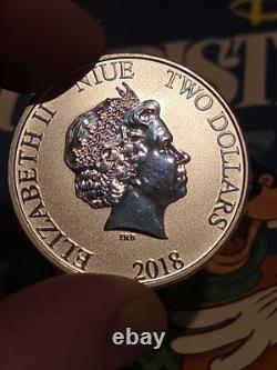 2018 Niue $2 Disney Scrooge McDuck 1 oz Silver Officially Licensed Mintage 250k
