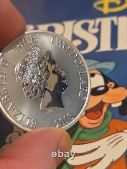 2018 Niue $2 Disney Scrooge McDuck 1 oz Silver Officially Licensed Mintage 250k