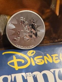2018 Niue $2 Disney Scrooge McDuck 1 oz Silver Officially Licensed Mintage 250k