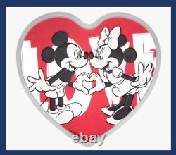 2018 Niue Disney With Love Mickey and Minnie Mouse 1 oz Silver