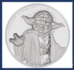 2018 Niue Star Wars 2oz $5 UHR Yoda Box COA Original Packaging