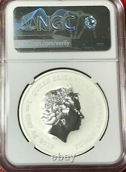 2018 P Tuvalu Ngc Ms69 Marvel Black Panther White Core $1.9999 Silver Coin