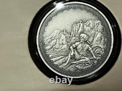 2019 1oz. 999 Antiqued FINE SILVER COIN. LEGENDARY TALES. SINBAD THE SAILOR