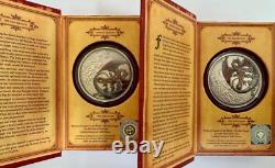 2019 New Zealand silver 2 oz Colorized The Red Dragon BOX & COA