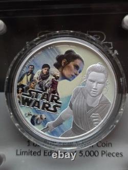 2019 Star Wars Rise of Skywalker Rey 1 oz Silver in OGP & COA
