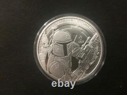 2020 $2 1oz Niue New Zealand Mint Star Wars Boba Fett Silver bullion coin