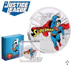 2020 DC Comics Justice League Superman 1oz Silver Coin With Box/COA