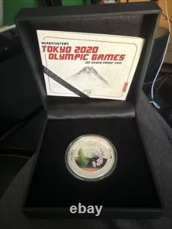 2020 New Zealand 1oz Silver Proof $1 coin Tokyo Olympics with COA