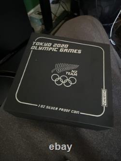 2020 New Zealand 1oz Silver Proof $1 coin Tokyo Olympics with COA