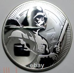 2020 New Zealand $2 Niue Star Wars Darth Vader 1 oz. 999 Silver Coin. 1/7/26