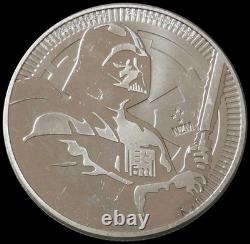 2020 New Zealand $2 Niue Star Wars Darth Vader 1 oz. 999 Silver Coin. 1/7/26