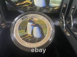 2020 New Zealand Chatham Island Crested Penguin 2oz Silver Proof Coin 750 Minted