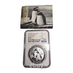 2020 New Zealand Crested Penguin $1 NGC Graded MS 70 First Releases Top Pop Rare