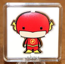 2020 New Zealand Mint L/E DC The Flash 1 oz Silver Colorized Chibi Coin 056WEI