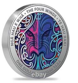 2020 Nga Hau e Wha The Four Winds Silver Proof Coin Set New Zealand $1 X 4