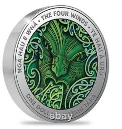 2020 Nga Hau e Wha The Four Winds Silver Proof Coin Set New Zealand $1 X 4