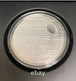 2020 Niue New Zealand Disney Star Wars Classic Death Star 1 oz Silver