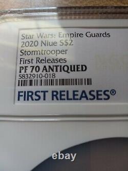 2020 Niue Silver $2 Star Wars Stormtrooper. NGC PF70 Antiqued