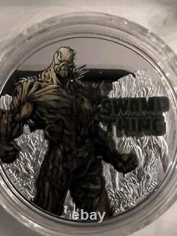 2021 1oz. 999 FINE SILVER COLORIZED PROOF COIN. DC JUSTICE LEAGUE. SWAMP THING
