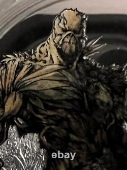 2021 1oz. 999 FINE SILVER COLORIZED PROOF COIN. DC JUSTICE LEAGUE. SWAMP THING