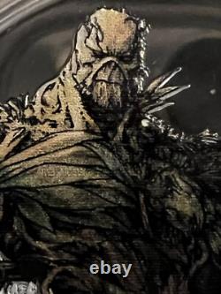 2021 1oz. 999 FINE SILVER COLORIZED PROOF COIN. DC JUSTICE LEAGUE. SWAMP THING