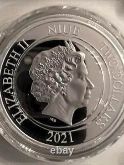 2021 1oz. 999 FINE SILVER COLORIZED PROOF COIN. DC JUSTICE LEAGUE. SWAMP THING