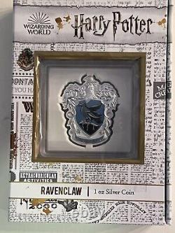 2021 1oz. 999 FINE SILVER COLORIZED PROOF COIN. HARRY POTTER- RAVEN CLAW