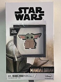 2021 1oz. 999 FINE SILVER COLORIZED PROOF COIN. STAR WARS-MANDALORIAN-THE CHILD