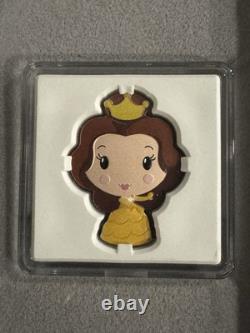 2021 1oz. 999 FINE SILVER NIUE COIN. Disney princess. BELLE. With OGP and COA