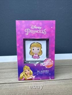 2021 1oz. 999 Fine Silver NIUE COIN. With OGP+COA. DISNEY PRINCESS AURORA