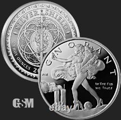 2021 2 OZ BLINDED LIBERTY PROOF Silver Shield. 999 MINI-MINTAGE IN STOCK
