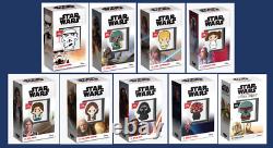 2021-22 Niue Star Wars Chibi Set of 9 Boba Fett Storm Trooper 1 Oz Silver COA