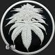 2021 2oz King Cannabis Proof Silver Shield Cures Weed Smoke Legalize In Stock