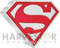 2021 DC Comics Superman Shield 1 Oz. Silver Coin With Ogp Coa
